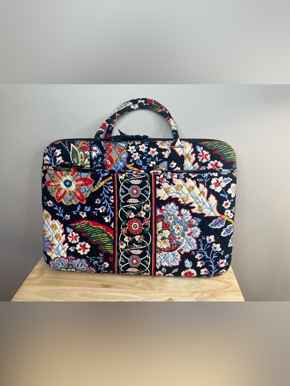 Vera Bradley Hard Shell Laptop Case Versailles Retired Floral Quilted Bag
